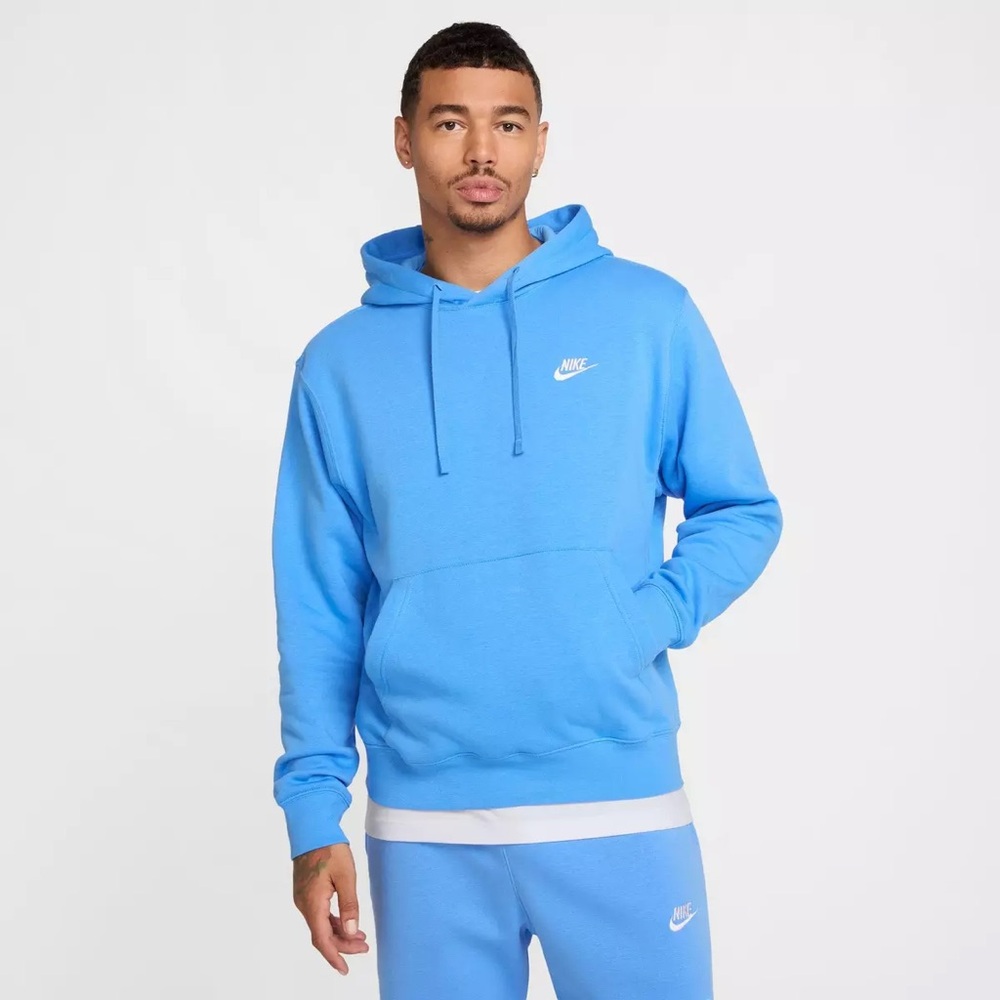 Nike club fleece pullover hoodie blue - Picture 1 of 6